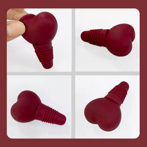 จุกขวดไวน์สีแดงรูปหัวใจขวดแก้วซิลิโคนปิดขวดน้ำโซดายี่ห้อช้าง<span class=keywords><strong>ไทย</strong></span> - Product Image 2