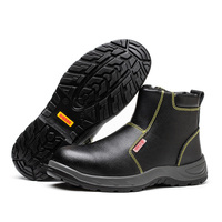 Dinggu – bottes de sécurité d'hiver à fermeture éclair pour hommes, chaussures de travail à bout en acier, chaussures de sécurité pour la construction