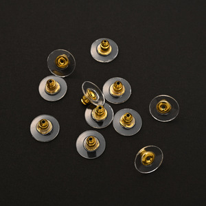 Ufo Shaped Ear Tips Electroplated Silicone Stud <b>Earrings</b> 1500 Per <b>Pack</b> Diy Jewelry Accessories Unisex Fashion Commute Use - Product Image 3