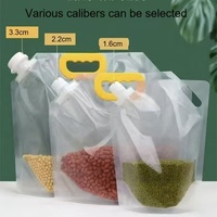 Pochettes Doypack transparentes personnalisées de 1,5 L/2,5 L/5 L pour eau potable liquide avec bec verseur et poignée