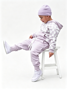 Conjuntos de Ropa Infantil con Logotipo Personalizado, Sudadera con Bolsillo a Cuadros, Sudadera con Capucha para Bebé, Pantalones Deportivos, Ropa Deportiva Personalizada para Niños - Product Image 4