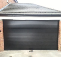 Porte de garage à enroulement double vitrage en aluminium électrique antivol avec design chinois fini et garantie de 3 ans