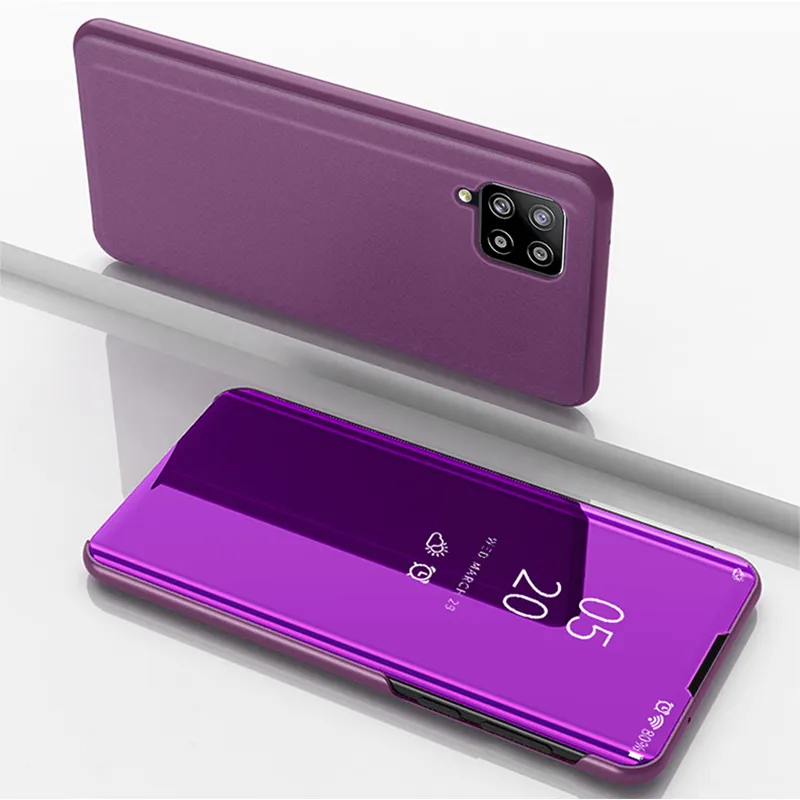 Coque de téléphone portable à rabat, étui à miroir intelligent avec support, pour Samsung Galaxy A42 A52 A72 S21 Ultra S21 plus