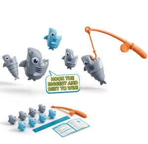 Divertente e coinvolgente gioco di cattura dei squali per i più piccoli, per imparare il confronto delle dimensioni e il conteggio attraverso il gioco - Product Image 1