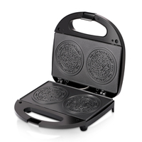 Grill électrique multifonctionnel RAF 750W, panini, beignets, gaufres, cornets, antiadhésif