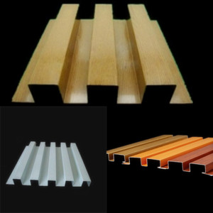 Placage en aluminium imitation bois personnalisé, finition ininflammable, décoration de plafond - Product Image 5