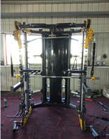 Machine de musculation multifonctionnelle tout-en-un pour la maison et le commerce, avec rack à squat, crossover à câbles en acier durable et machine Smith, capacité de charge 80-100 kg