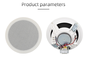 Chất Lượng Cao Đồng Trục Stereo 6.5 Inch Vòng Trong Trần Loa Abs Cơ Thể Kim Loại Nướng Không Khung 100V Tường & Trần Loa - Product Image 3