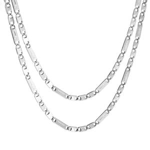 Cadena Cubana Gruesa de Acero Inoxidable Chapada en Oro de 18K, 3.5MM*40CM+5CM, Joyería Plana Estilo Miami, Cadenas Cruzadas - Product Image 5