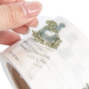 Bạc lá tem Matt rõ ràng Vinyl Nhãn dán dầu bằng chứng không thấm nước Frosted Vinyl Nhãn rõ ràng cho mỹ phẩm chai - Product Image 4