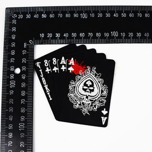 Chất Lượng Cao <span class=keywords><strong>Skull</strong></span> Đen Poker Tùy Chỉnh Thêu Các Bản Vá Lỗi Sắt Trên Các Bản Vá Lỗi Cho Quần Áo Áo Khoác Trang Trí Huy Hiệu - Product Image 4