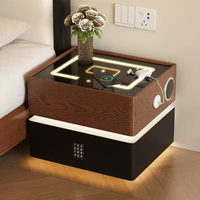 Table de chevet intelligente multifonctionnelle avec éclairage à détection corporelle, verrouillage PIN, charge sans fil BTBT020 pour la maison ou l'hôtel