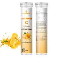 Tablet Vitamin C Effervescent Rasa Jeruk AegleWell, 20 Tablet Kemasan Tube, Suplemen Vitamin C Harian, OEM Private Label
