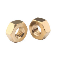 Tuercas Hexagonales de Latón M2-M64, Latón Sólido C3604 DIN 934, Acabado Liso, No Magnéticas, para Electricidad ANBOR