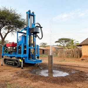 Foreuse à eau portable robuste à moteur diesel 22-35 CV avec <span class=keywords><strong>pompe</strong></span> hydraulique, profondeur maximale <span class=keywords><strong>de</strong></span> <span class=keywords><strong>forage</strong></span> 200 m - Product Image 1