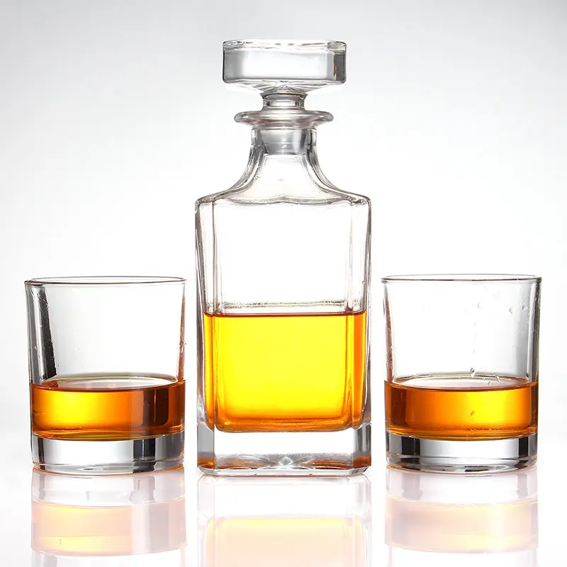 Ensemble de verres à whisky et carafe en verre, pour boisson, cadeau,