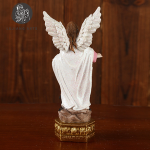 Estatuas de Ángel de 6 pulgadas, escultura de Ángel de resina, decoración de Ángel rosa y azul en la Base, figuritas, regalo religioso - Product Image 6