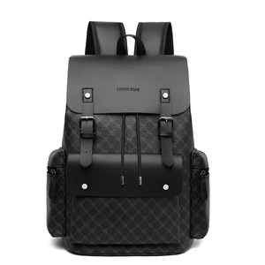 Men's Plaid <b>Backpack</b> Large Capacity <b>Computer</b> Interlayer For Commuting Office Business Travel - Product Image 5