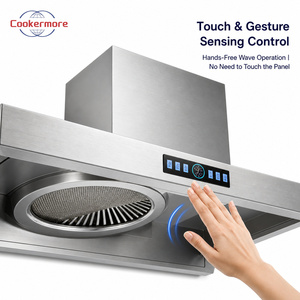 Hotte de cuisine professionnelle 750 mm à tête unique 1000 W en acier inoxydable avec commande tactile 36 m³/min Fabricant OEM ODM - Product Image 4
