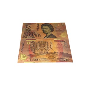 Billet de banque commémoratif vintage imprimé à l'<span class=keywords><strong>or</strong></span>, style australien, objet de collection, souvenir pour mariage, décoration d'Halloween - Product Image 3