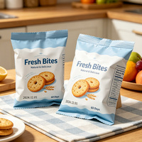 Sacs d'emballage pour biscuits imprimés sur mesure, de qualité alimentaire, thermosoudés, en plastique et aluminium, pour le stockage des aliments frais