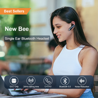 Casque mains libres certifié CE New Bee LC-B41, écouteur, 24 heures d'autonomie, style professionnel, pour téléphones, tablettes, ordinateurs