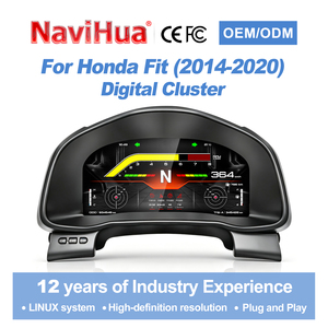 หน้าจอแสดงผลดิจิตอล LCD สำหรับรถยนต์ Navihua มาตรวัดความเร็วแบบดิจิตอล หน้าปัดแสดงผลแบบ LCD ห้องนักบินเสมือนจริง มาตรวัดรถยนต์สำหรับ Honda Fit ปี 2014-2020 - Product Image 2