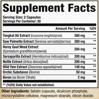 Expédition rapide, capsules d'énergie naturelle OEM, complément alimentaire pour l'équilibre hormonal, pour favoriser la croissance musculaire et la santé des adultes, 60 capsules