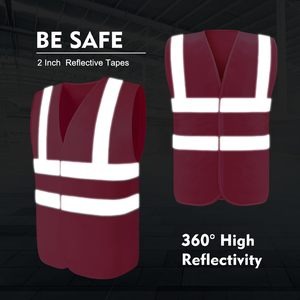 Gilet <span class=keywords><strong>de</strong></span> sécurité réfléchissant rose et violet en stock avec fermeture auto-agrippante flexible, logo personnalisable, vêtement <span class=keywords><strong>de</strong></span> travail haute visibilité - Product Image 4