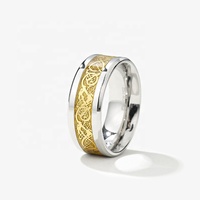 Bague ouverte Dragon pour hommes, prix Direct d'usine, rose uni, dominage