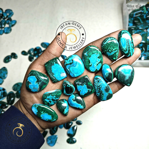 Cabujón de Malaquita y Crisocola al por mayor, cabujón de alto brillo, piedra preciosa suelta para la fabricación de joyas, lote de Crisocola y Malaquita. - Product Image 3