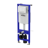 Installation en coin Meilleure vente Dissimulé dans le mur Réservoir bleu Wc Flush avec cadre en métal Sanitaire