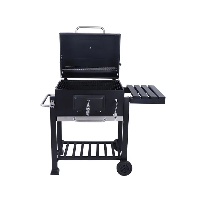 Big Square Carbon BBQ Grill Kochgeschirr American Portable Charcoal Barbecue Grill mit EN-1860 Zertifikat