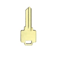 Échantillon gratuit Clé vierge de la maison WR5 Clé de porte en argent nickelé avec poignée en laiton Clé de porte