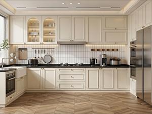 ชุดครัวสำเร็จรูป<span class=keywords><strong>แบบ</strong></span>โมดูลาร์<span class=keywords><strong>พร้อม</strong></span>ประกอบ ตู้เก็บของทันสมัยพร้อมบานประตูไม้จริงเคลือบเงา 2/<span class=keywords><strong>4</strong></span> ลิ้นชัก - Product Image 1