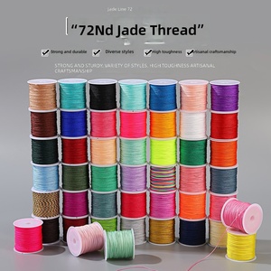 Cordon tressé en <span class=keywords><strong>nylon</strong></span> 0,8 mm, 50 m/bobine, plus de 70 couleurs, fil résistant à la décoloration pour la fabrication de bijoux, fil à perler pour bracelet, artisanat DIY, vente en gros - Product Image 2