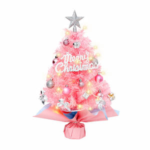 Árbol <span class=keywords><strong>de</strong></span> <span class=keywords><strong>Navidad</strong></span> Mini LED <span class=keywords><strong>de</strong></span> PVC <span class=keywords><strong>de</strong></span> 45cm/60cm con Batería, Luces LED Multicolor Rosa Ecológicas, 10 <span class=keywords><strong>Cintas</strong></span>, ¡Gran Venta! - Product Image 5