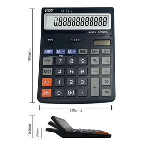 Calcolatrice da Tavolo KT-3312 a 12 Cifre di Alta Qualità, Doppia Alimentazione, Design in Plastica Resistente per Ufficio e Scuola, a Batteria - Product Image 2
