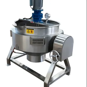 Industrial Food Cooking Mixer Machine with Stirrer Bean Nuts Ginger Garlic Curry jam Paste Sauce Making Planetary Cooking Mixer