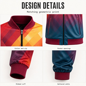 Chaqueta Varsity para Hombre con Cierre Completo, Cuello y Puños Plegables, Impermeable, con Logotipo Frontal - Product Image 4