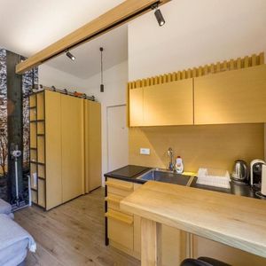 Modern Hotel Apartment Modular All One Kitchenette Acrylic Melamine Custom Wood Veneer Sink Faucet <strong>Small</strong> <strong>Kitchen</strong> <strong>Cabinet</strong> Hinge - Product Image 3