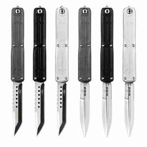 Navaja Plegable UTEX de Acero D2 de Alta Dureza, Mango de Aluminio, para Campismo, Supervivencia, Caza, con Rompeventanas, EDC - Product Image 1