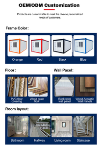 Contenedor prefabricado de paquete plano para casa modular desmontable para oficina de vida temporal prefabricada - Product Image 6