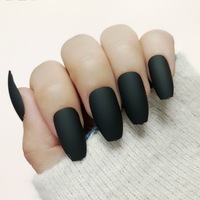 Nuevo lanzamiento Matte Short Coffin Press en las uñas Alta calidad 24PCs Puntas de uñas artificiales