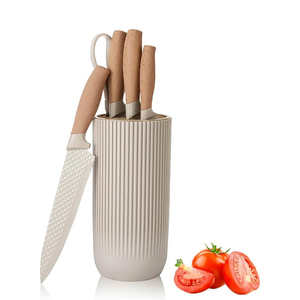 Juego de Cuchillos de Cocina Modernos de Acero Inoxidable, 6 Piezas, Color Caqui, Antiadherentes, Antideslizantes, con Personalización - Product Image 5