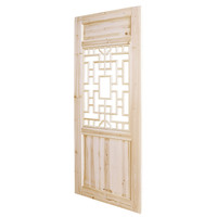 Porte intérieure en bois massif de sapin avec grille en bois et vitrage, durable, pour chambre – Vente en gros usine