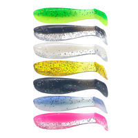 Leurre de pêche souple en PVC multicolore OEM 4cm1g 5cm2g, type T-Tail, Shad Grubs et Bass Bait Swim pour enfants, pour la pêche en rivière et en lac