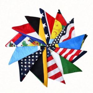 Wholesale Cheap Soft 100% Cotton Bandannas 54x54cm Full Color Hiphop Blank <b>Bandanas</b> in Stock 10 Adult Multifunction Outdoor - Product Image 2