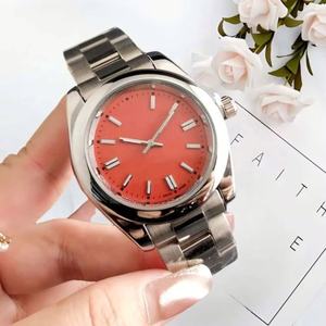 Reloj de Mujer Moderno con Esfera Rosa, Correa de Acero Inoxidable, Minimalista, Casual, de Lujo, de Cuarzo, para Negocios - Product Image 5