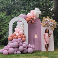 Amina artisanat personnalisé en gros PVC/acrylique rose arc mariage toile de fond décoration présentoir